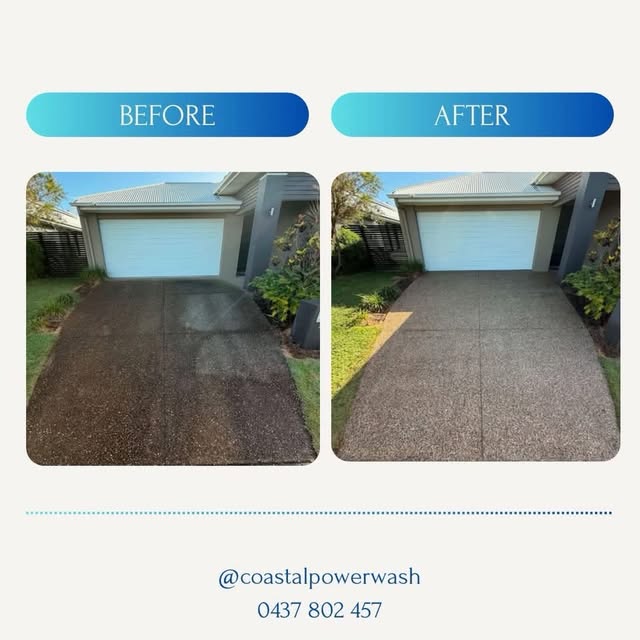 Driveway before pressure cleaning